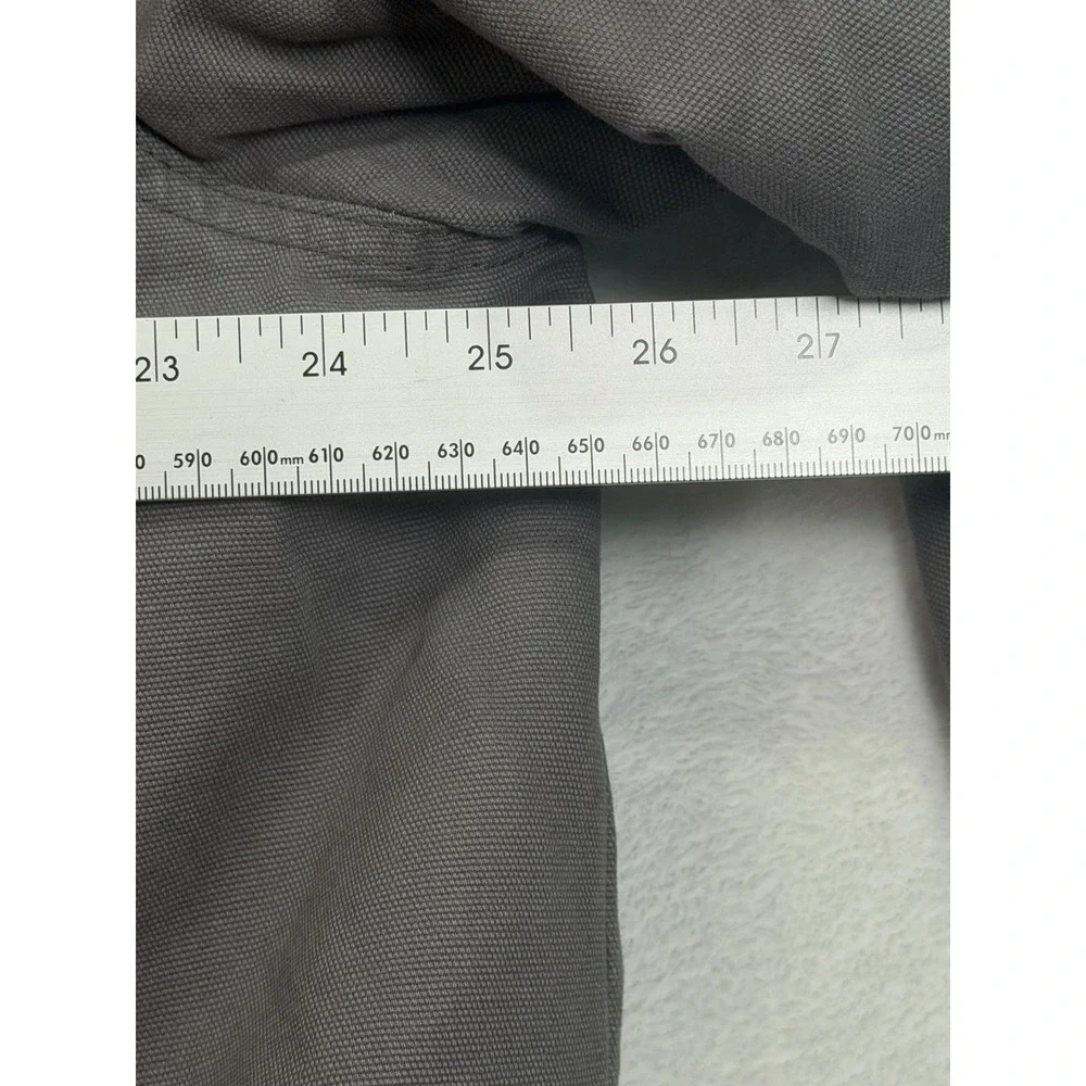 Dickies Men's Gray Lined Full Zip And Button Heavy Work Jacket Size 2XL Hooded